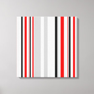Vintage Retro Stripes Patroonverdraaid Canvas #2 Afdruk