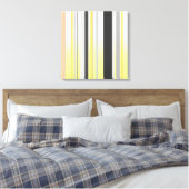 Vintage Retro Stripes Patroonverdraaid Canvas #5 Afdruk (Insitu (Slaapkamer))