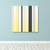 Vintage Retro Stripes Patroonverdraaid Canvas #5 Afdruk (Insitu (Houten vloer))