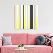 Vintage Retro Stripes Patroonverdraaid Canvas #5 Afdruk (Insitu (Woonkamer))