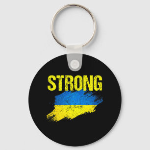 Vintage Retro Strong Ukraine Oekrainian Flag Men W Sleutelhanger