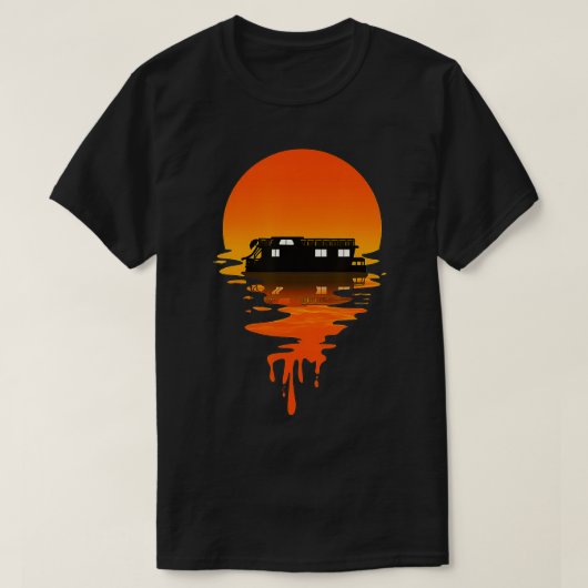 Vintage Retro Style Houseboot T-shirt (Design voorkant)