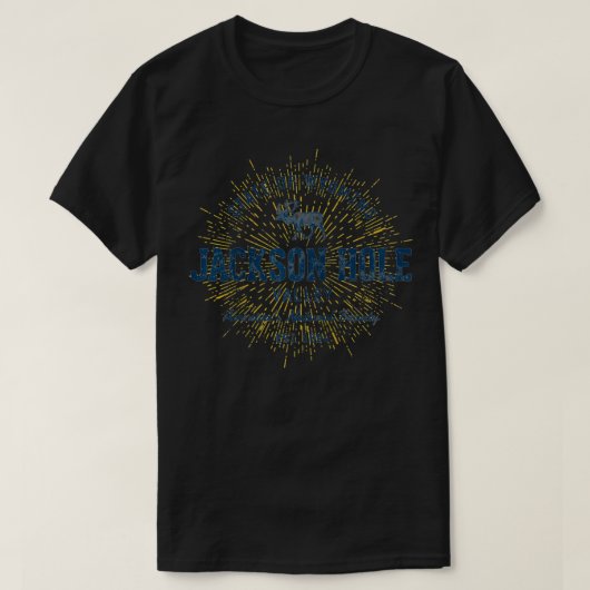 Vintage Retro Style Jackson Hole T-shirt (Design voorkant)