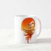 Vintage Retro Style Pottery Koffiemok (Voorkant rechts)