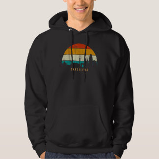 Vintage Retro Style Sunset City skyline cityscape Hoodie
