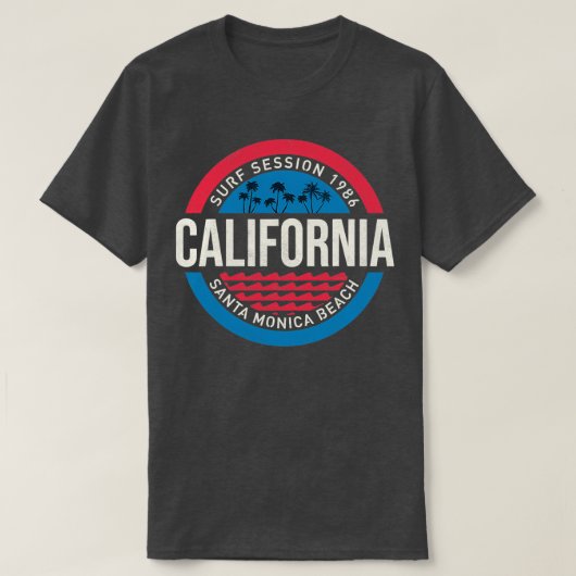 Vintage Retro Style Surf Wave Sea T-shirt (Design voorkant)