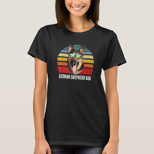 Vintage Retro Sunset Beach T-shirt (Voorkant)