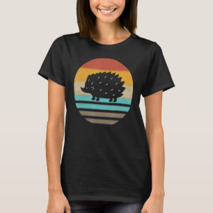 Vintage Retro Sunset Egel Dierlijke Mannen T-shirt