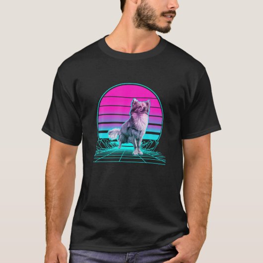 Vintage Retro Sunset Pom-Chi T-shirt (Voorkant)
