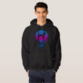 Vintage Retro Sunset Pudelpointer Hoodie (Voorkant volledig)