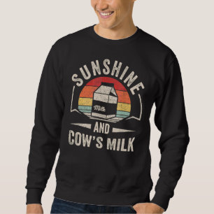 Vintage Retro Sunshine And Cow's Milk Farmer Summe Trui