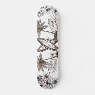 Vintage Retro Surf Vibes Palm Trees Hawaii Cali Persoonlijk Skateboard