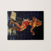 Vintage Retro Taffy maker Pinup meisje Legpuzzel (Horizontaal)