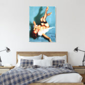 Vintage Retro Telephone Pinup Canvas Afdruk (Insitu (Slaapkamer))