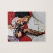 Vintage Retro Telephone Pinup Legpuzzel (Horizontaal)