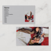 Vintage Retro Telephone Pinup Visitekaartje (Voorkant / Achterkant)