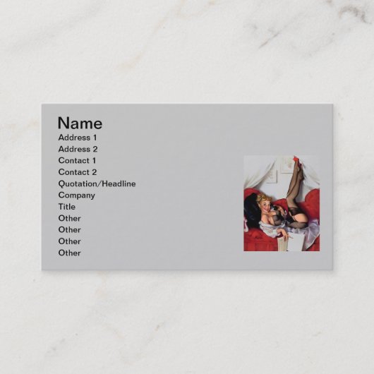 Vintage Retro Telephone Pinup Visitekaartje (Voorkant)