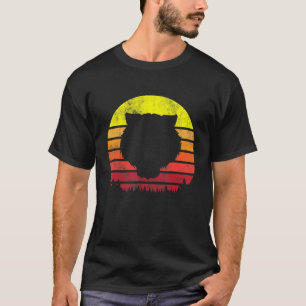Vintage Retro Tiger Face Silhouette Forest Gra T-shirt
