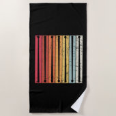 Vintage Retro Trommelstokken Drummer Trommels Strandlaken (Voorkant)