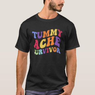 Vintage Retro Tummy Ache Survivor T-shirt