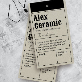 Vintage Retro Typografie Product Price Labels Kaar Visitekaartje