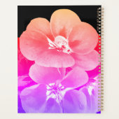 Vintage Retro Uitzicht Tropisch Bloemmotief Planner (Achterkant)