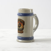 Vintage Retro Vader-dag ontwerp Bierpul (Voorkant rechts)