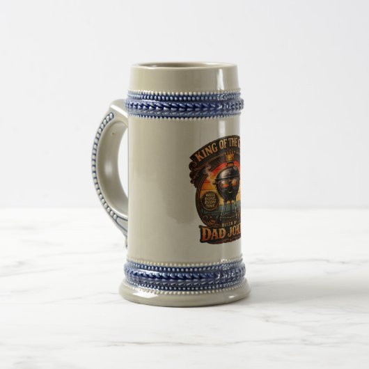 Vintage Retro Vader-dag ontwerp Bierpul (Voorkant links)