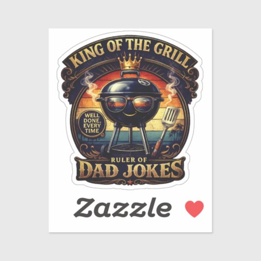 Vintage Retro Vader-dag ontwerp Sticker (Vel)