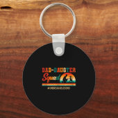 Vintage retro vader dochter squad vaderdag sleutelhanger (Voorkant)