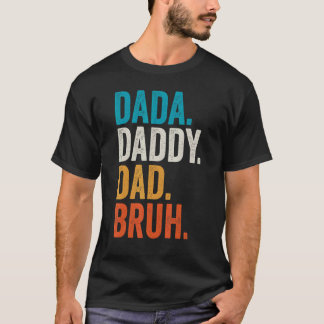 Vintage Retro Vaderdag Outfit Dada papa B T-shirt