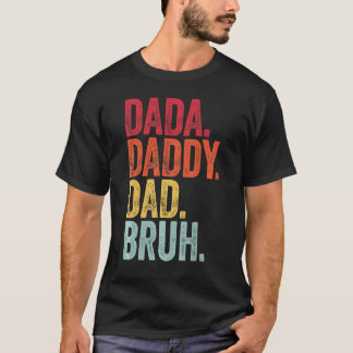 Vintage Retro Vaderdag Outfit Dada papa B T-shirt