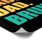 Vintage Retro Vaderdag Outfit Dada papa Poster (Hoek)