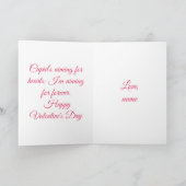 Vintage/retro valentijnsdag cupido kaart (Binnen)