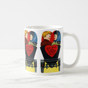 Vintage Retro Valentijnsdag, liefde en Romance Koffiemok