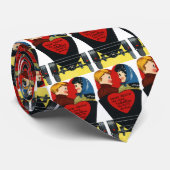 Vintage Retro Valentijnsdag, liefde en Romance Stropdas (Opgerold)