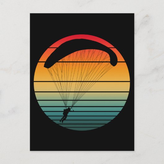 Vintage Retro Valparachute Briefkaart (Voorkant)