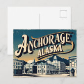 Vintage & Retro van Anchorage, Alaska Briefkaart (Voorkant / Achterkant)