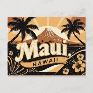 Vintage & Retro van Maui, Hawaï Briefkaart