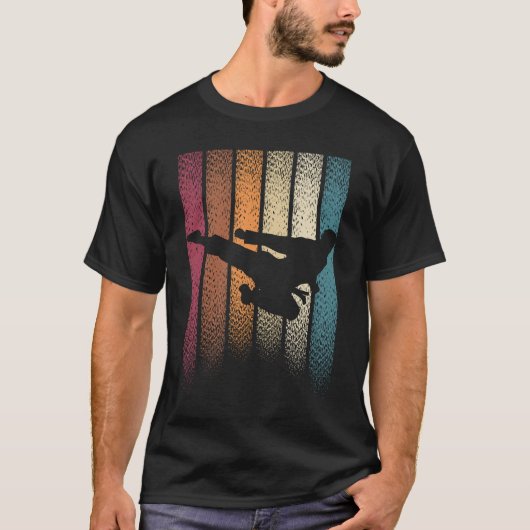 Vintage Retro Vechtkunst T-shirt (Voorkant)