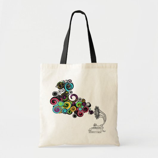 Vintage Retro Victrola Tote Bag (Voorkant)