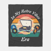 vintage retro vinyl Fleece Blanket Deken (Voorkant)