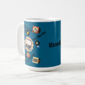 vintage retro vinyl mok (Voorkant links)
