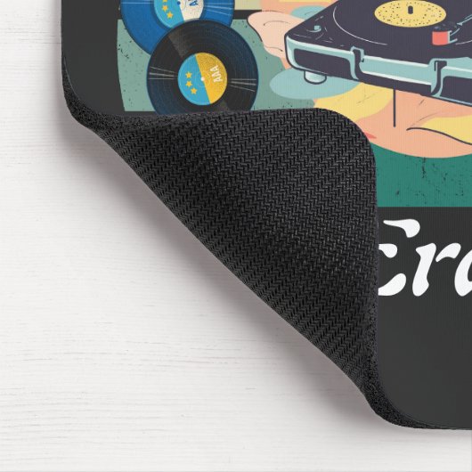 vintage retro vinyl Mousepad Muismat (Hoek)
