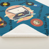 vintage retro vinyl Sherpa Blanket Deken (3/4)