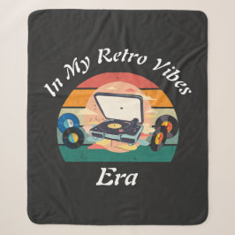 vintage retro vinyl Sherpa deken
