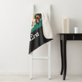 vintage retro vinyl Sherpa deken (In situ)