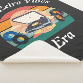 vintage retro vinyl Sherpa deken (3/4)