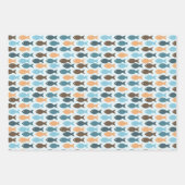 Vintage Retro Vis Inpakpapier Vel (Voorkant)