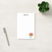 Vintage Retro Vliegtuig & Zonsondergang, Aangepast Post-it® Notes (Kantoor)